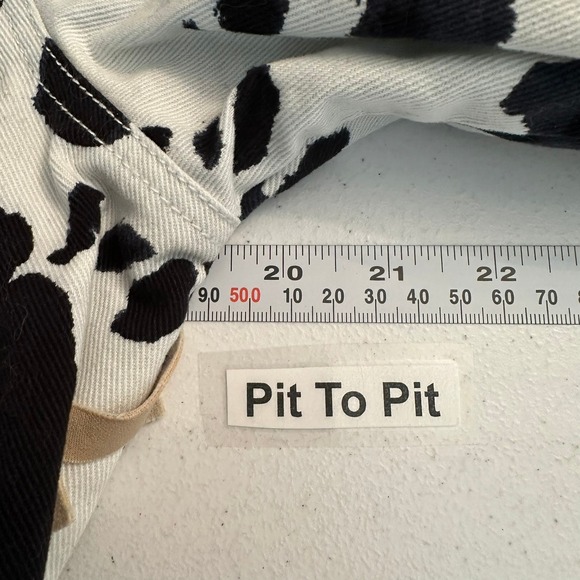 Women Western Cowprint Jacket Size S Fringe Rodeo Statement Cropped Bold Cowgirl - Picture 6 of 8